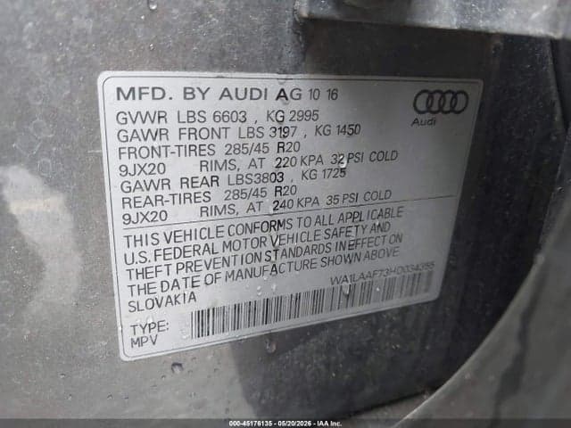 2017 AUDI Q7 3.0T PREMIUM 9