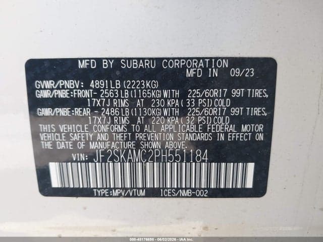2023 SUBARU FORESTER WILDERNESS 9