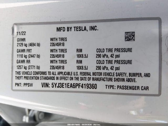 2023 TESLA MODEL 3 REAR-WHEEL DRIVE 8