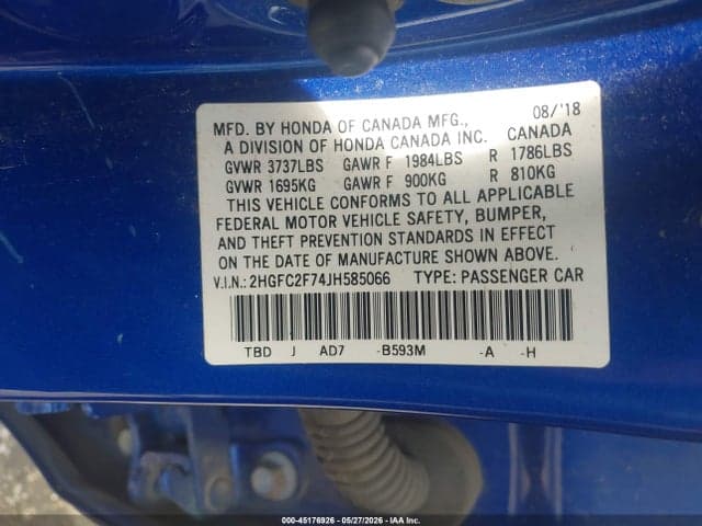 2018 HONDA CIVIC EX 9