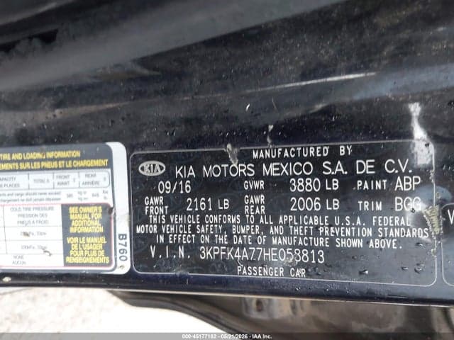 2017 KIA FORTE LX 9