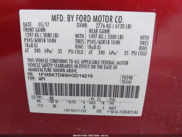2017 FORD EXPLORER XLT 10