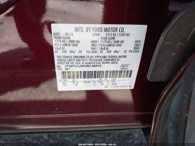 2018 FORD EDGE SEL 9