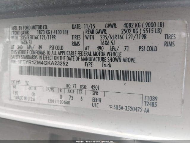 2016 FORD TRANSIT-250 4