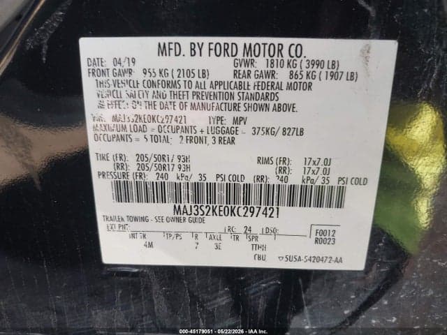 2019 FORD ECOSPORT TITANIUM 9