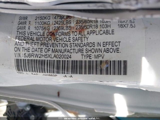 2020 HONDA CR-V AWD EX 9