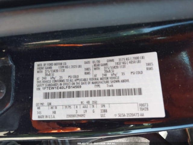 2020 FORD F-150 LARIAT 9