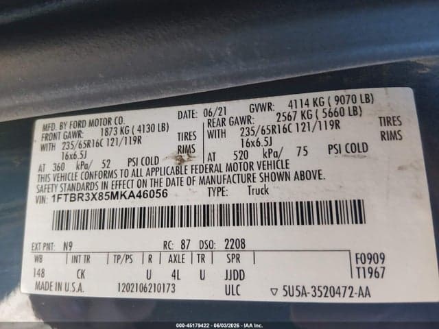 2021 FORD TRANSIT-250 CARGO VAN 9