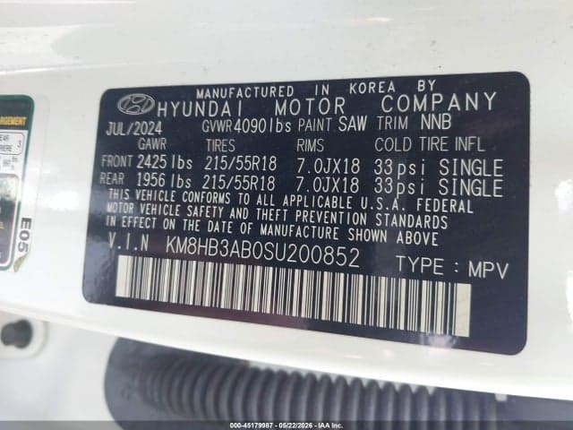 2025 HYUNDAI KONA SEL 9