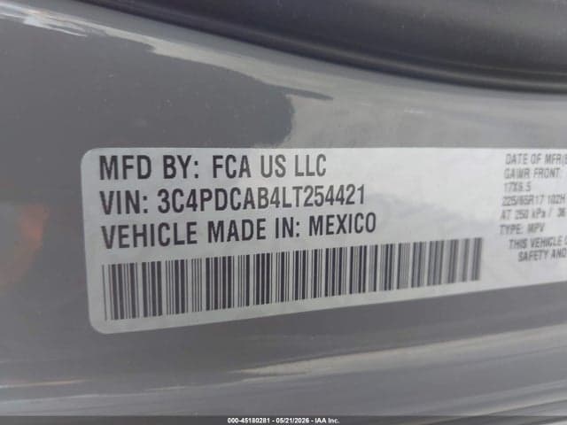 2020 DODGE JOURNEY SE VALUE 9