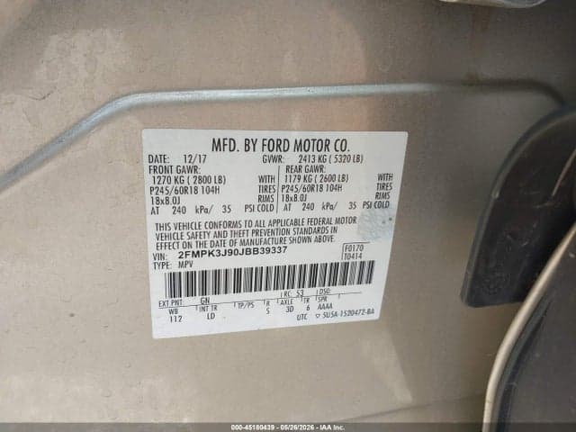 2018 FORD EDGE SEL 10