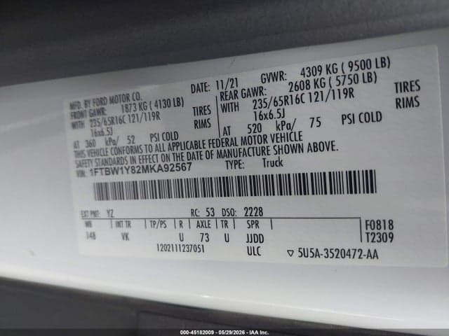 2021 FORD TRANSIT-350 9