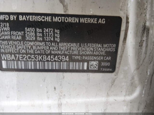 2019 BMW 740I 9