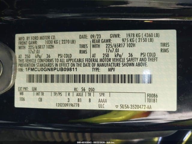 2023 FORD ESCAPE ACTIVE 9