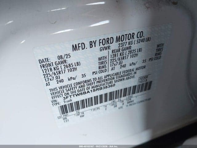 2025 FORD MAVERICK XL 9