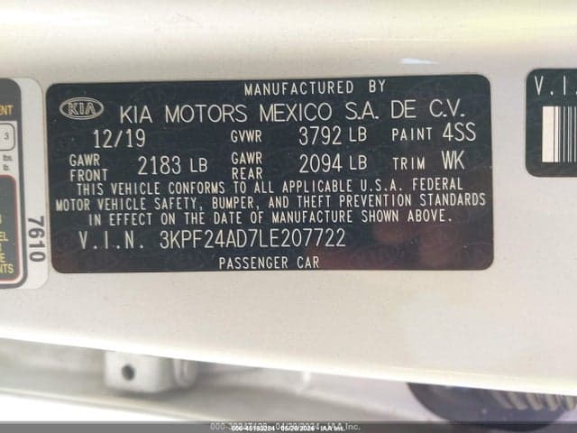 2020 KIA FORTE LXS 9