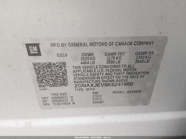 2019 CHEVROLET EQUINOX LT 9