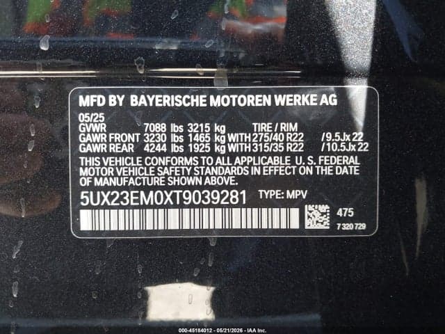 2026 BMW X7 XDRIVE40I 9