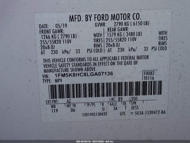 2020 FORD EXPLORER PLATINUM 9