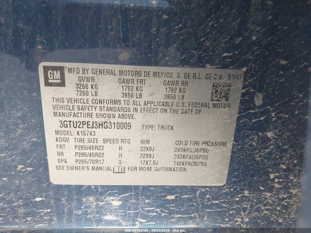2017 GMC SIERRA 1500 DENALI 9