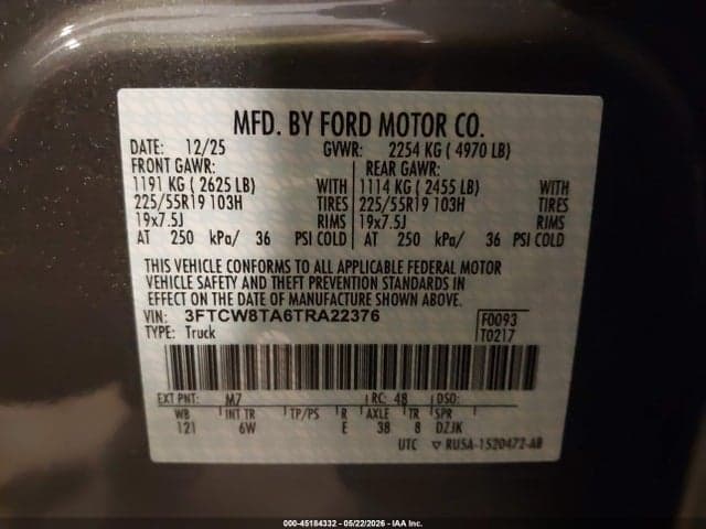 2026 FORD MAVERICK LOBO STANDARD 9