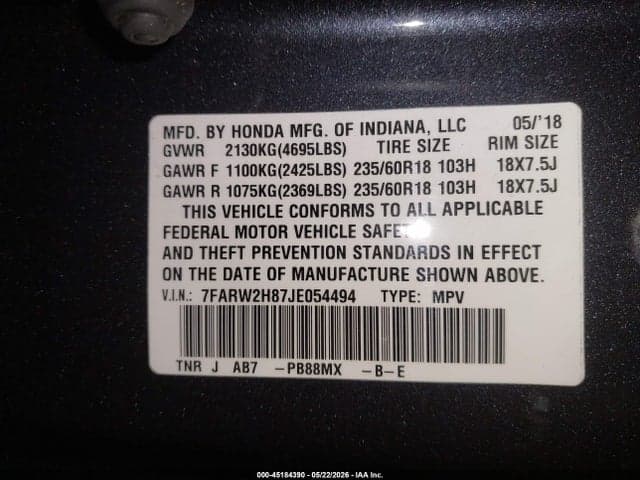 2018 HONDA CR-V EX-L/EX-L NAVI 9
