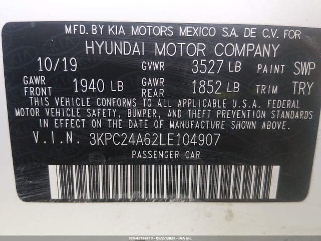 2020 HYUNDAI ACCENT SE 9