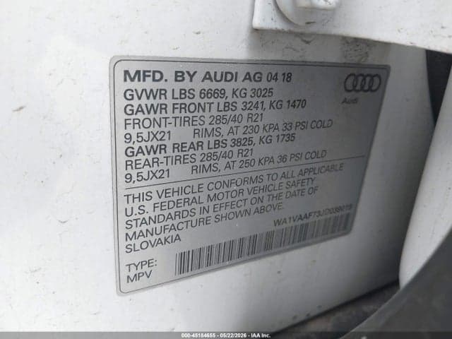 2018 AUDI Q7 3.0T PREMIUM 9