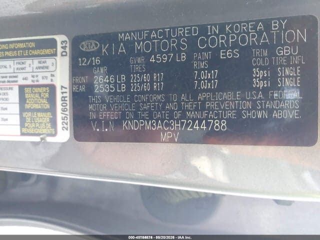2017 KIA SPORTAGE LX 9
