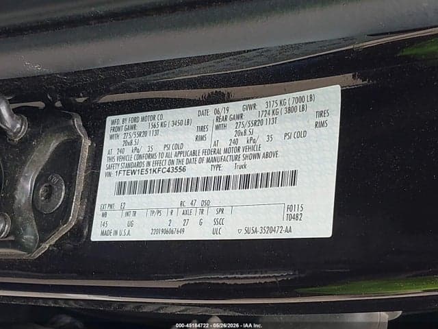 2019 FORD F-150 XLT 9