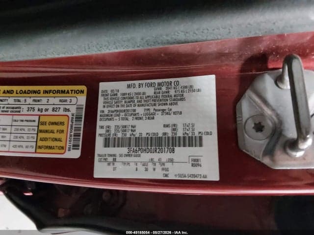 2018 FORD FUSION SE 9