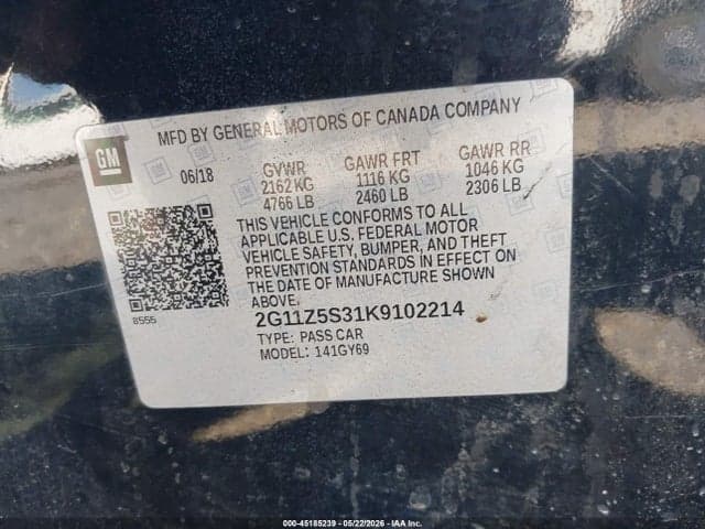 2019 CHEVROLET IMPALA LT 9