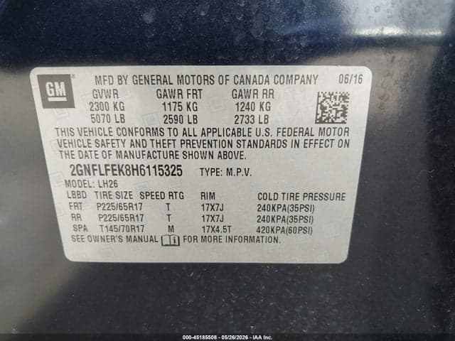 2017 CHEVROLET EQUINOX LT 9