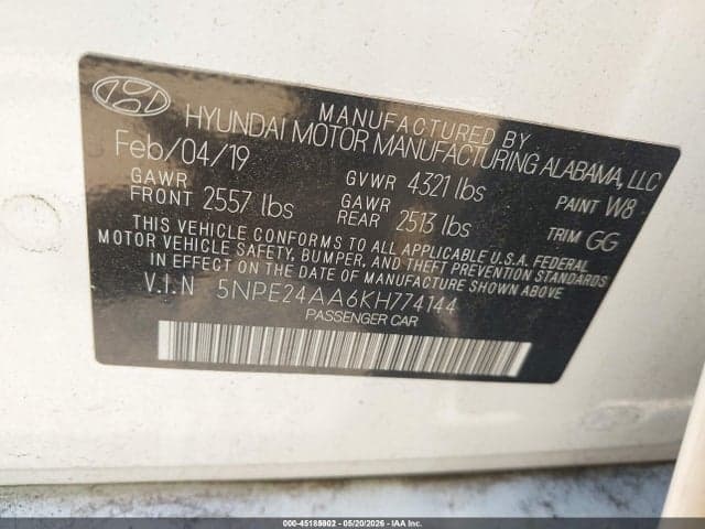 2019 HYUNDAI SONATA ECO 9