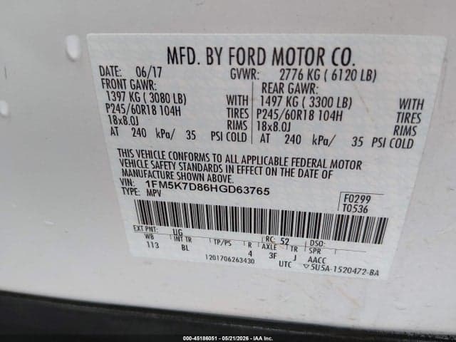 2017 FORD EXPLORER XLT 9