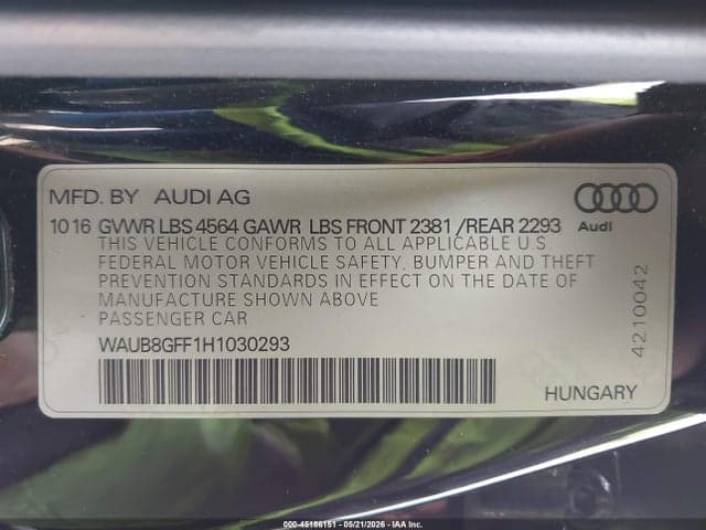 2017 AUDI A3 2.0T PREMIUM 9