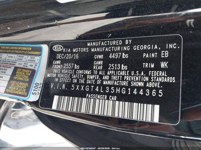 2017 KIA OPTIMA LX 9