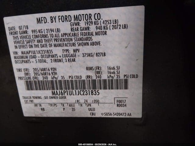 2018 FORD ECOSPORT SE 9