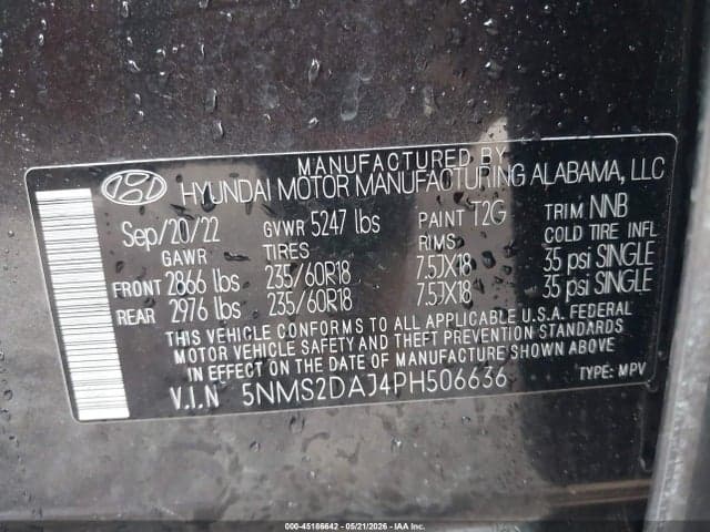 2023 HYUNDAI SANTA FE SEL 9