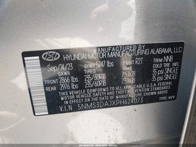 2023 HYUNDAI SANTA FE SEL 9