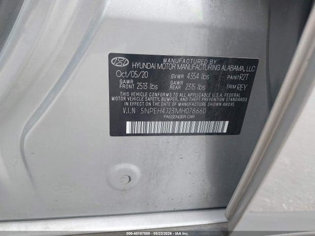 2021 HYUNDAI SONATA LIMITED 9