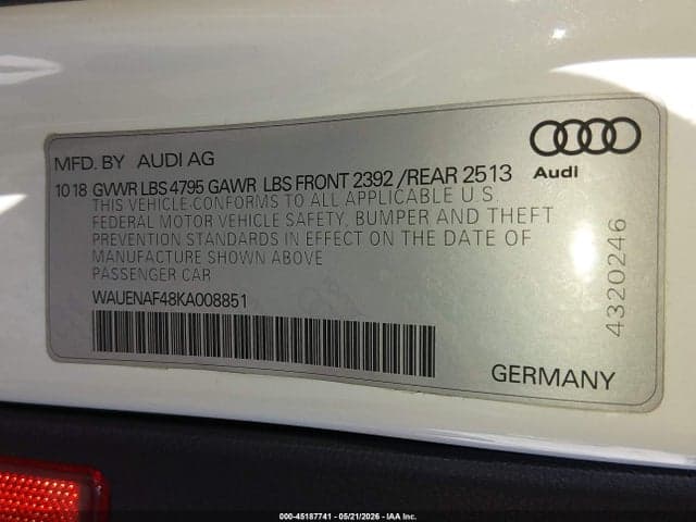 2019 AUDI A4 45 PREMIUM 9