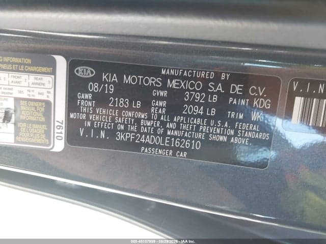 2020 KIA FORTE LXS 9