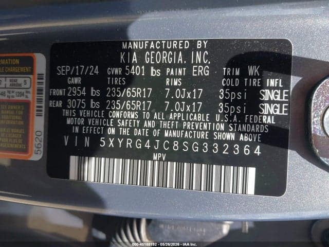 2025 KIA SORENTO LX 9