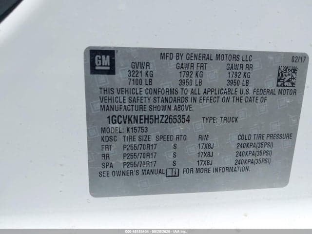 2017 CHEVROLET SILVERADO 1500 WT 9