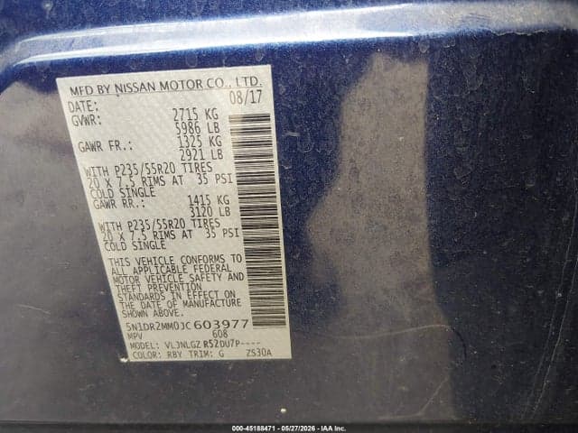 2018 NISSAN PATHFINDER SL 9