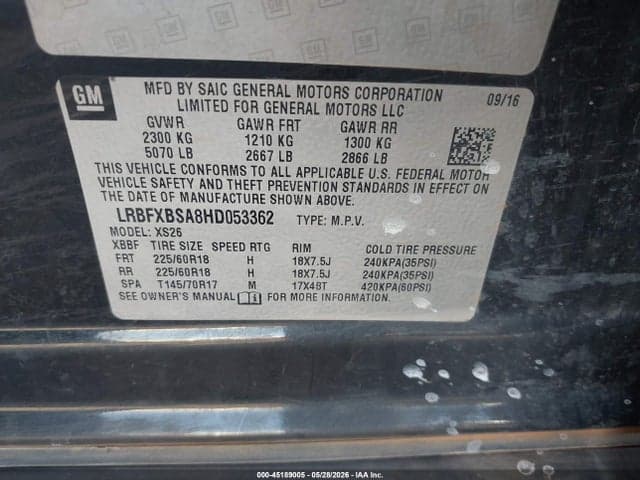 2017 BUICK ENVISION ESSENCE 9
