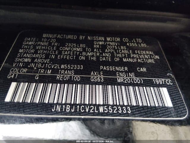 2020 NISSAN ROGUE SPORT SV FWD XTRONIC CVT 9