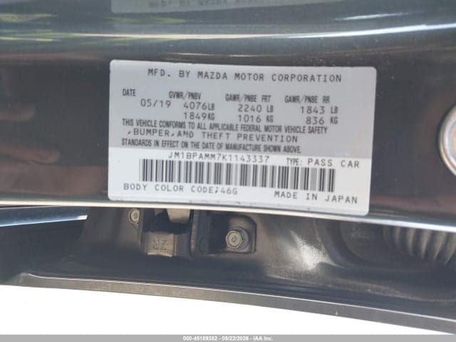 2019 MAZDA MAZDA3 PREFERRED PACKAGE 9