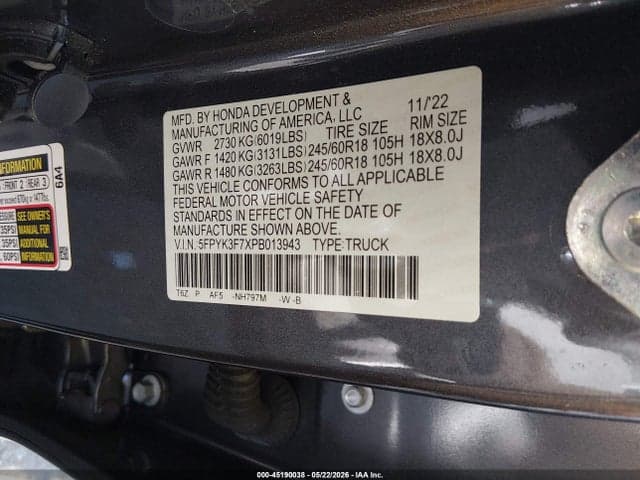 2023 HONDA RIDGELINE RTL-E 9